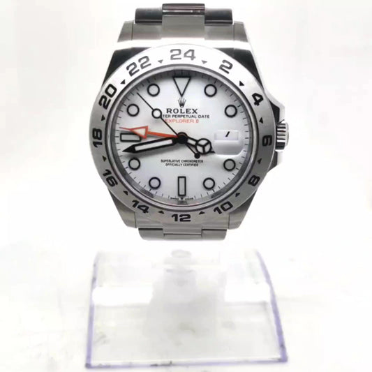 ROLEX EXPLORER II 42MM WHITE DIAL WITH CARD