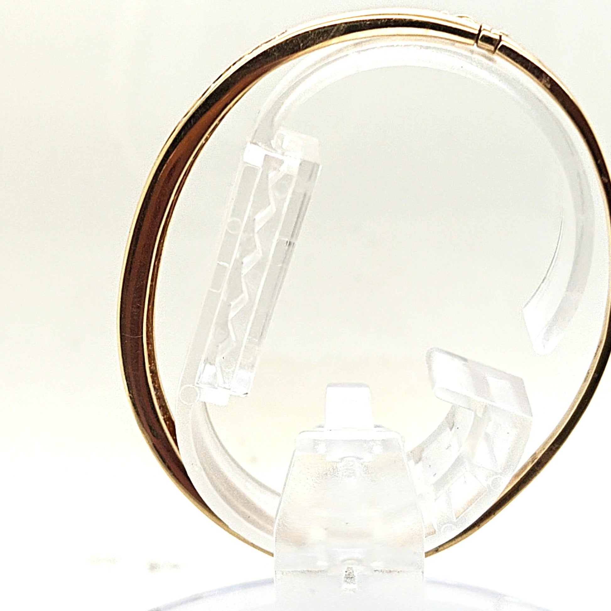 BANGLE BRACELET 2 ROW CHANNEL SET DIAMONDS IN YELLOW GOLD
