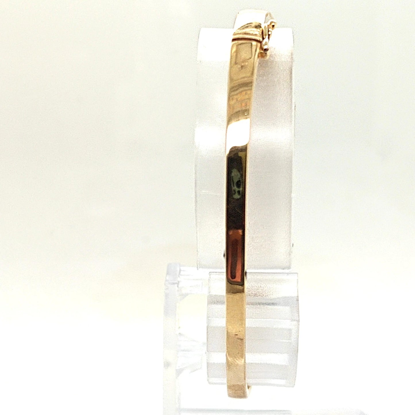 BANGLE BRACELET 2 ROW CHANNEL SET DIAMONDS IN YELLOW GOLD