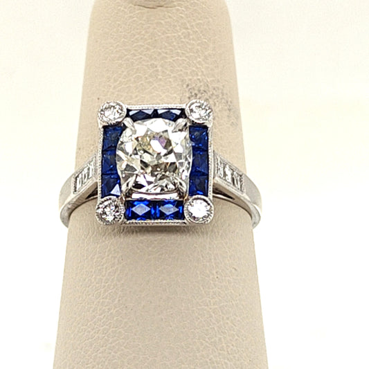 DIAMOND AND PLATINUM RING 1.59CT