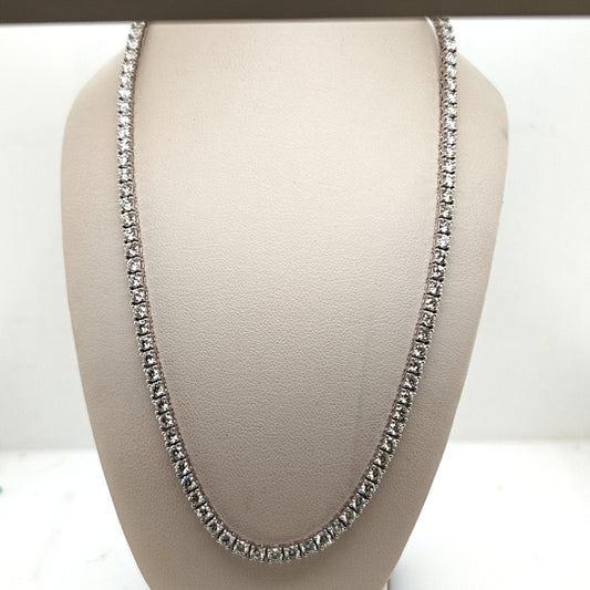 DIAMOND TENNIS NECKLACE 12.35CT WHITE GOLD