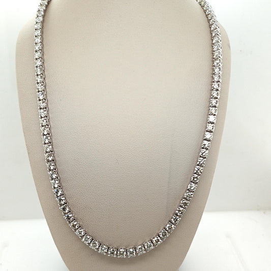 DIAMOND TENNIS NECKLACE 17.4CT WHITE GOLD
