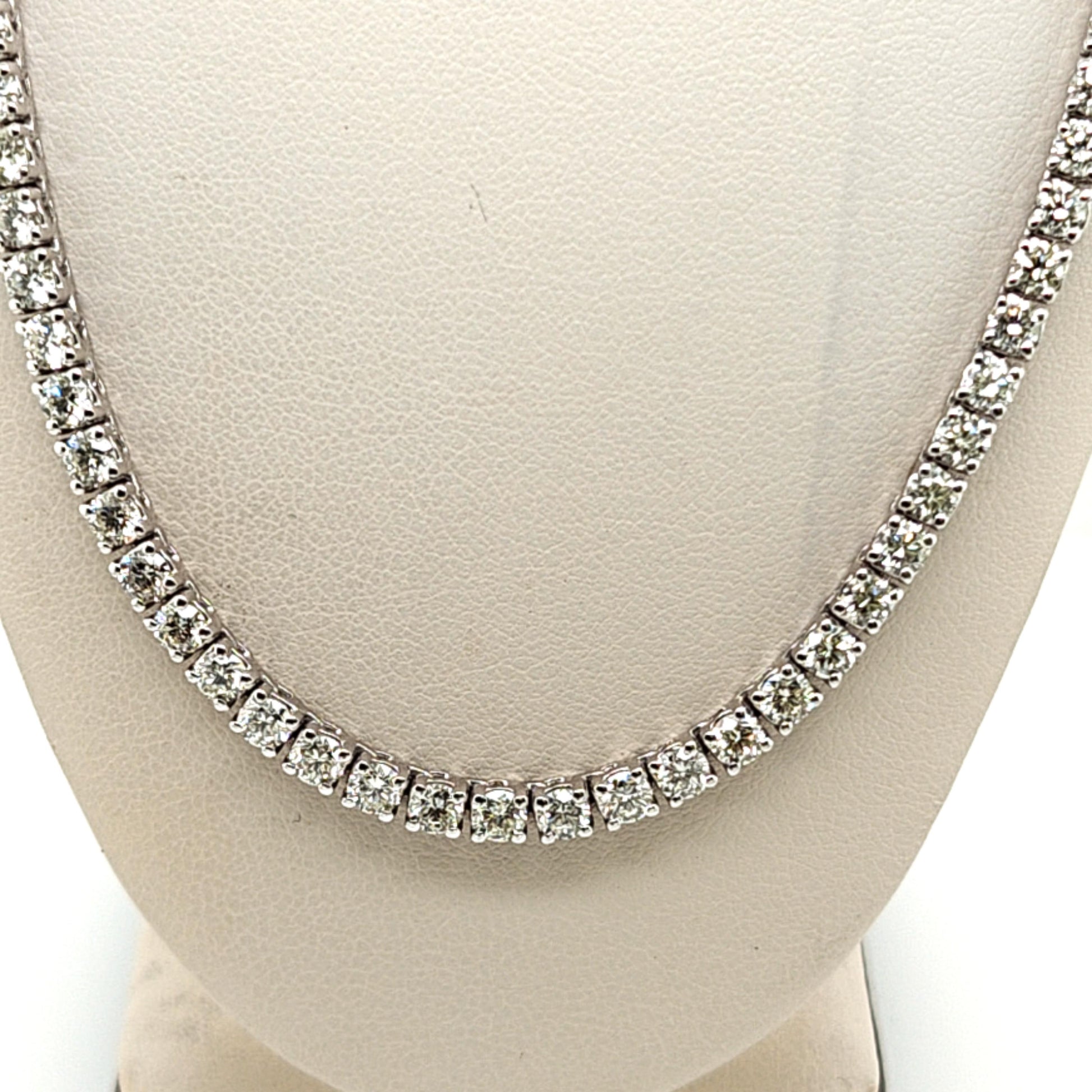 DIAMOND TENNIS NECKLACE 17.4CT WHITE GOLD