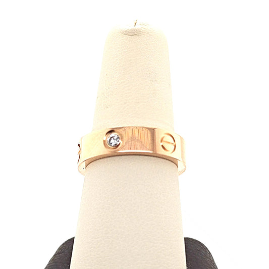 ROSE GOLD CARTIER 3 DIAMOND "LOVE" RING 18K