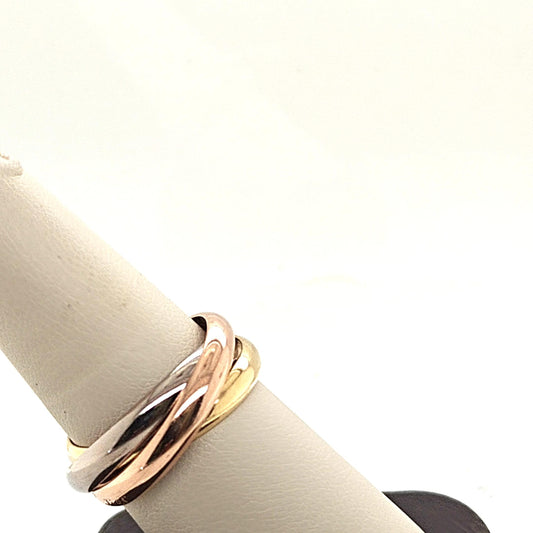 CARTIER TRINITY ROLLING RING TRI COLOR GOLD