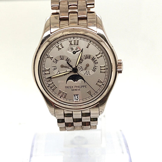 PATEK PHILIPPE ANNUAL CALENDAR MOON WATCH WHITE GOLD