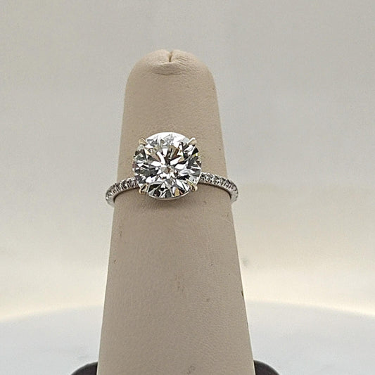 DIAMOND ENGAGEMENT RING 3.06CT GIA J-VS1 WHITE GOLD