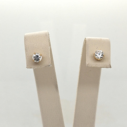 DIAMOND  STUD EARRINGS YELLOW GOLD 0.55CTW