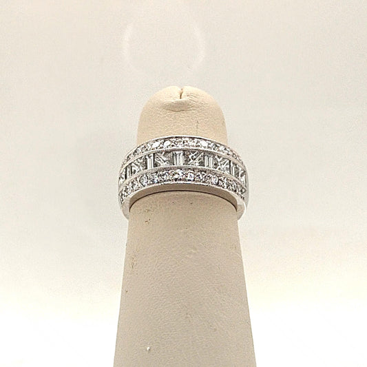 DIAMOND RING BAND PRINCESS AND ROUND 2.05CTW PLATINUM