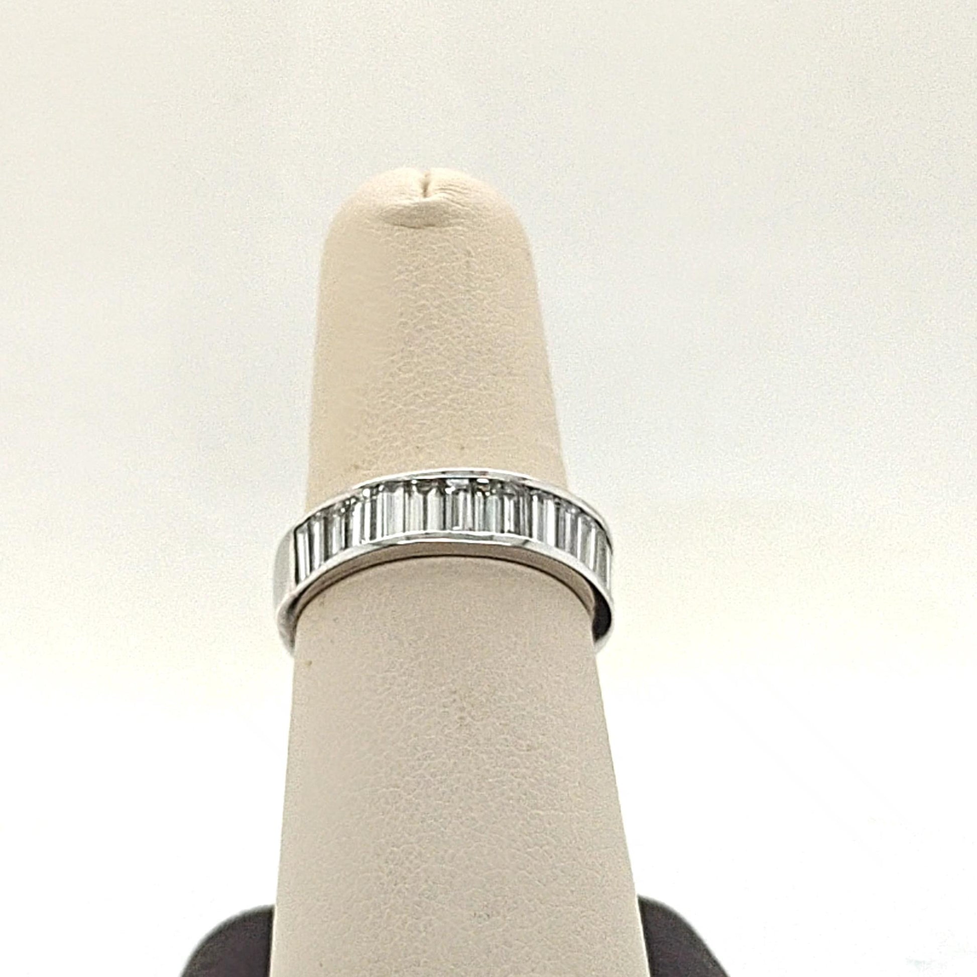 DIAMOND BAGUETTE HALF ETERNITY BAND 2.03CTW PLATINUM