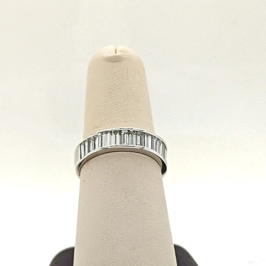 DIAMOND BAGUETTE HALF ETERNITY BAND 2.03CTW PLATINUM