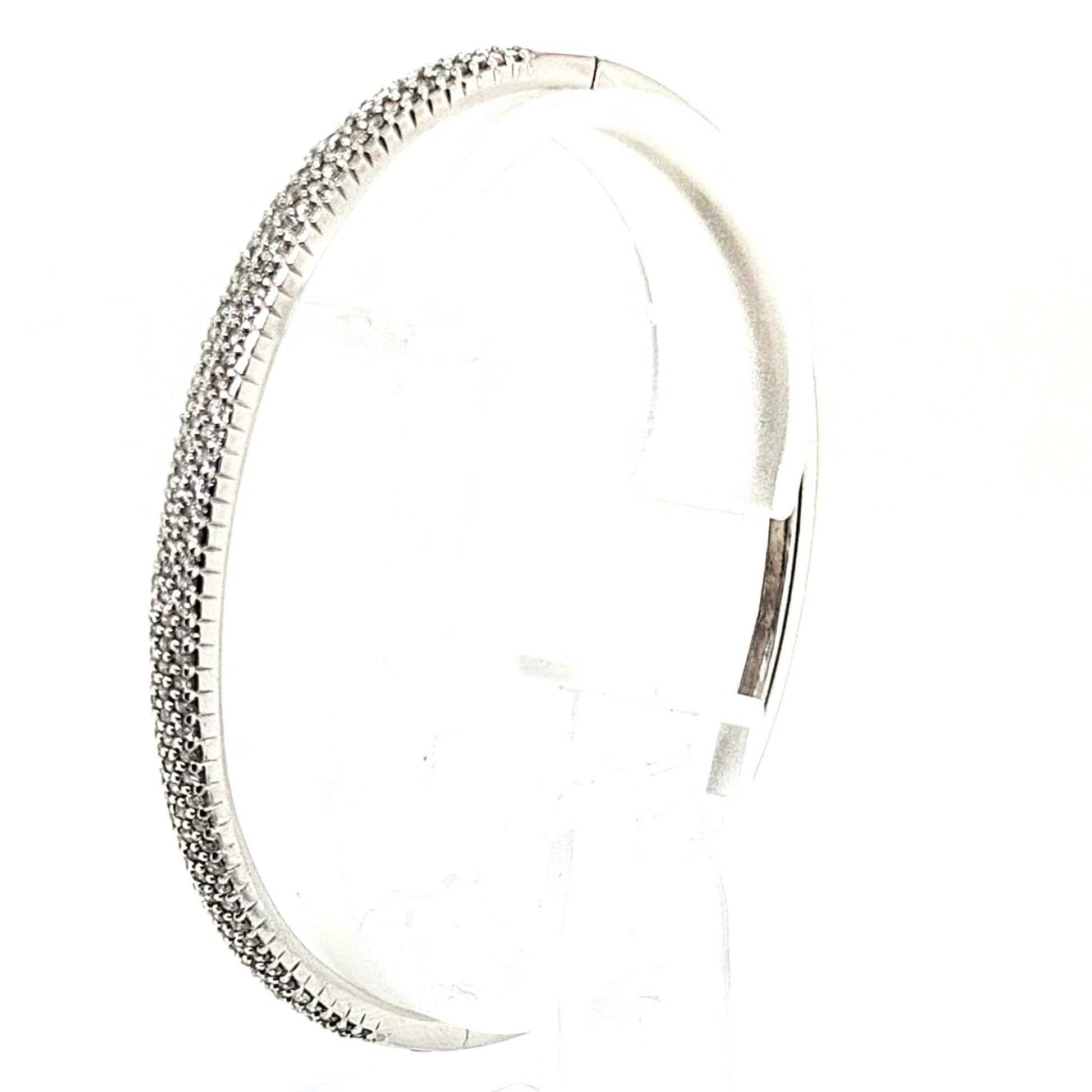 DIAMOND PAVE BANGLE 2.16CTW WHITE GOLD