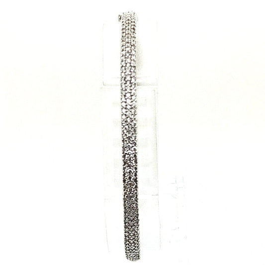DIAMOND PAVE BANGLE 2.16CTW WHITE GOLD