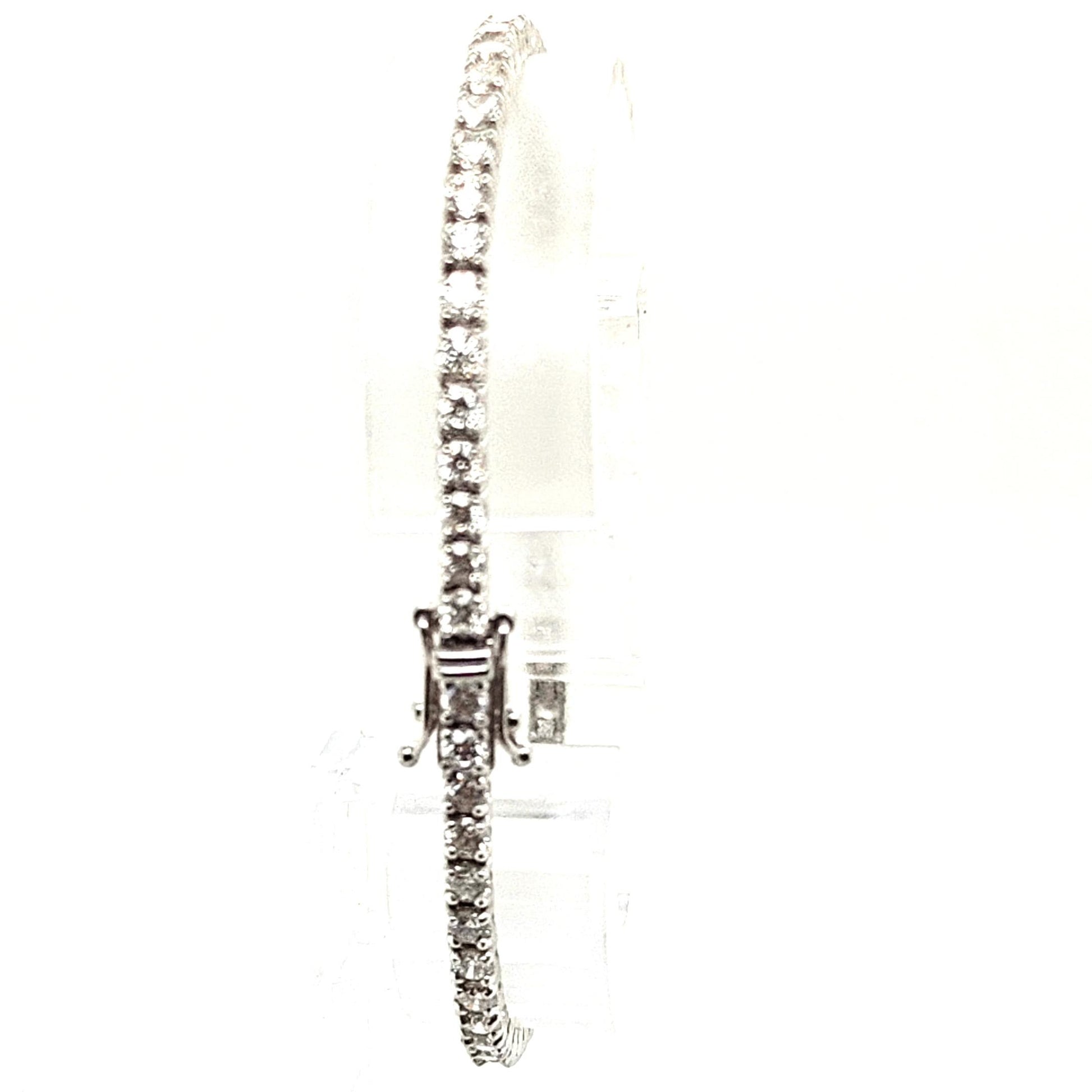 DIAMOND TENNIS BRACELET 3.86CT WHITE GOLD