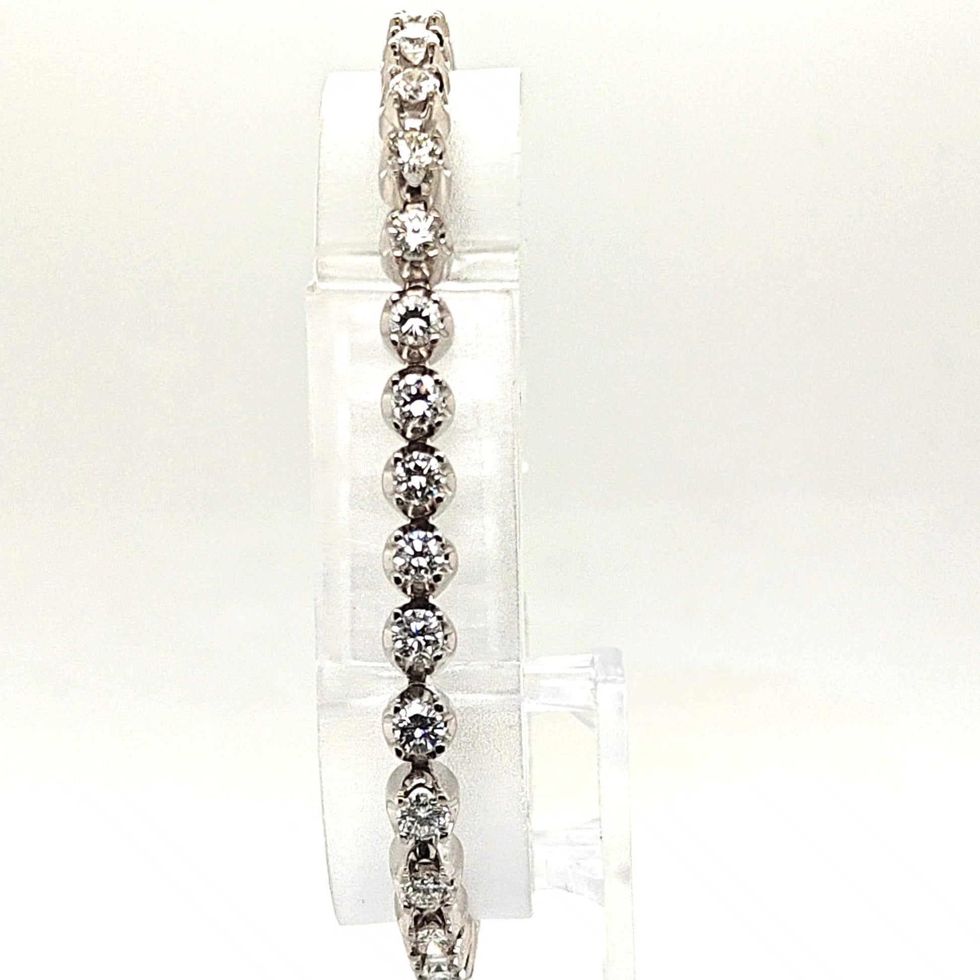 DIAMOND TENNIS BRACELET 5.06CT WHITE GOLD