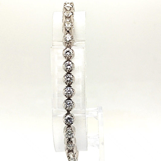 DIAMOND TENNIS BRACELET 5.06CT WHITE GOLD