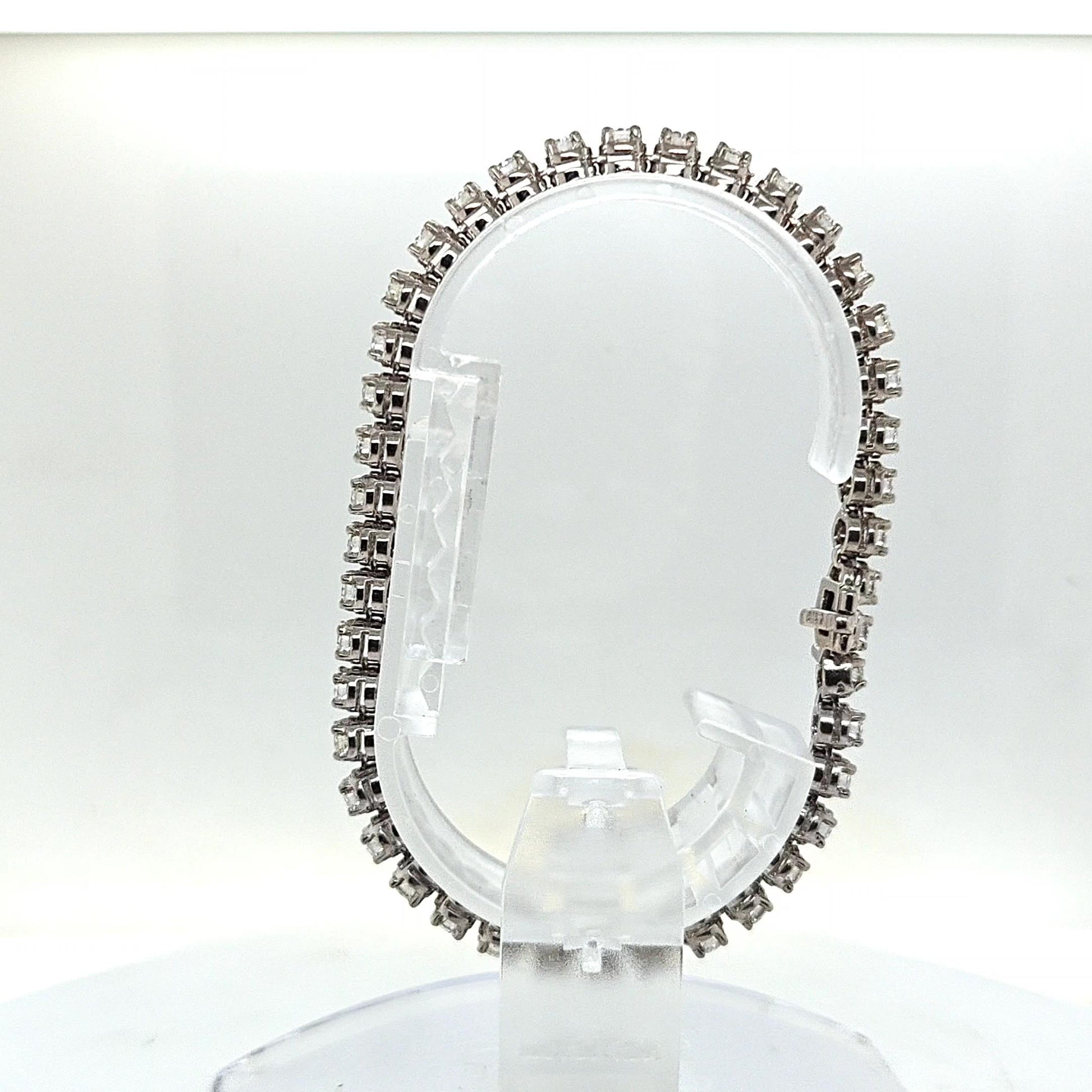 DIAMOND TENNIS BRACELET 4.46CT WHITE GOLD