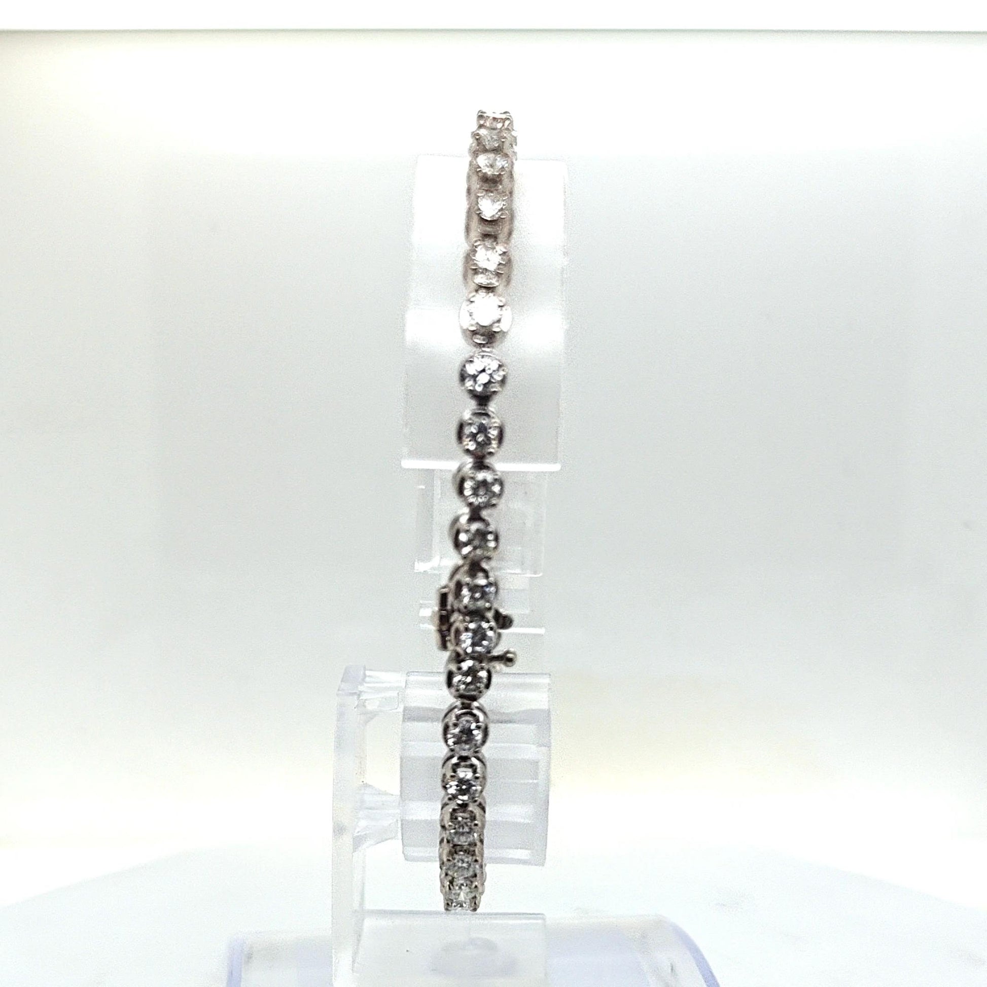 DIAMOND TENNIS BRACELET 4.46CT WHITE GOLD