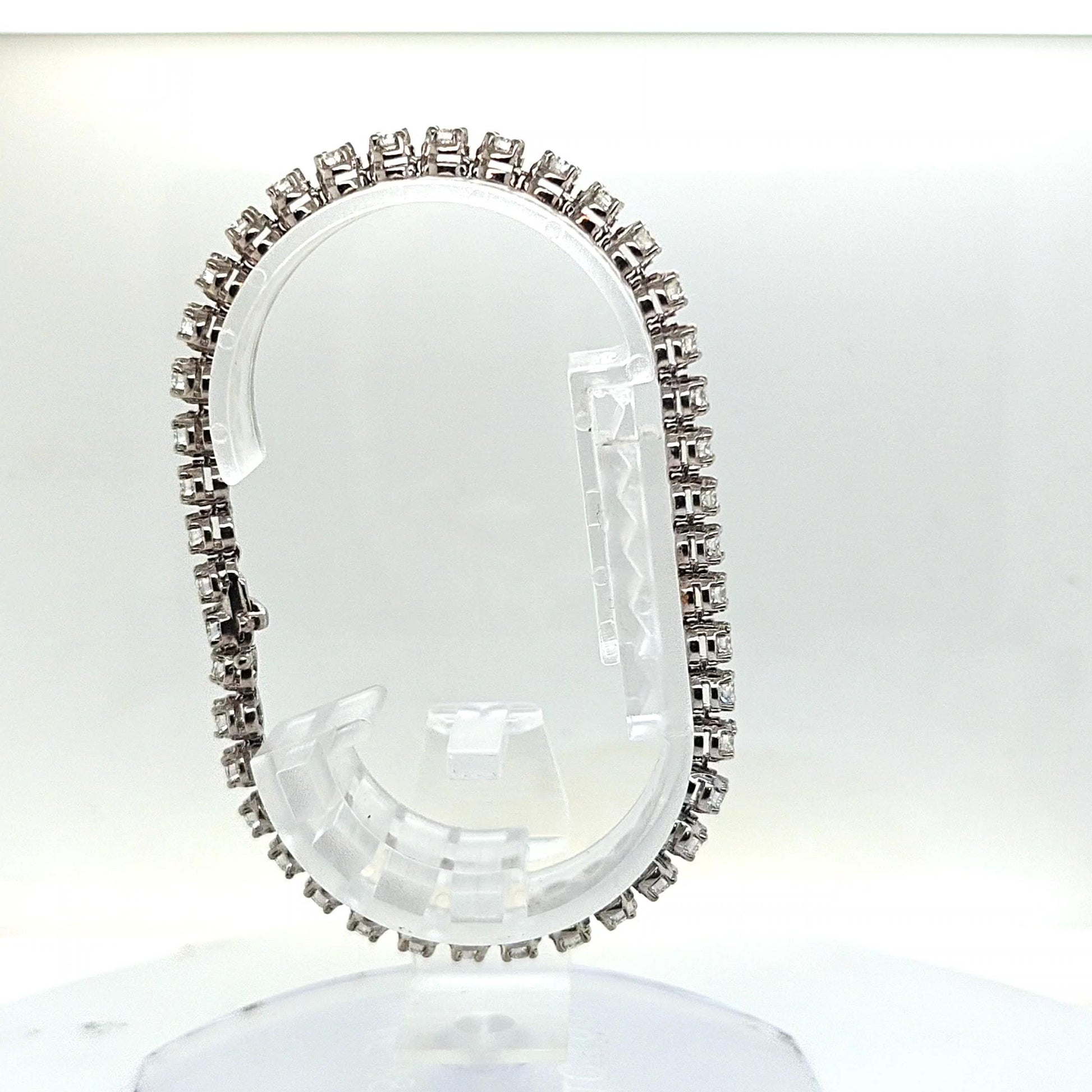 DIAMOND TENNIS BRACELET 4.46CT WHITE GOLD