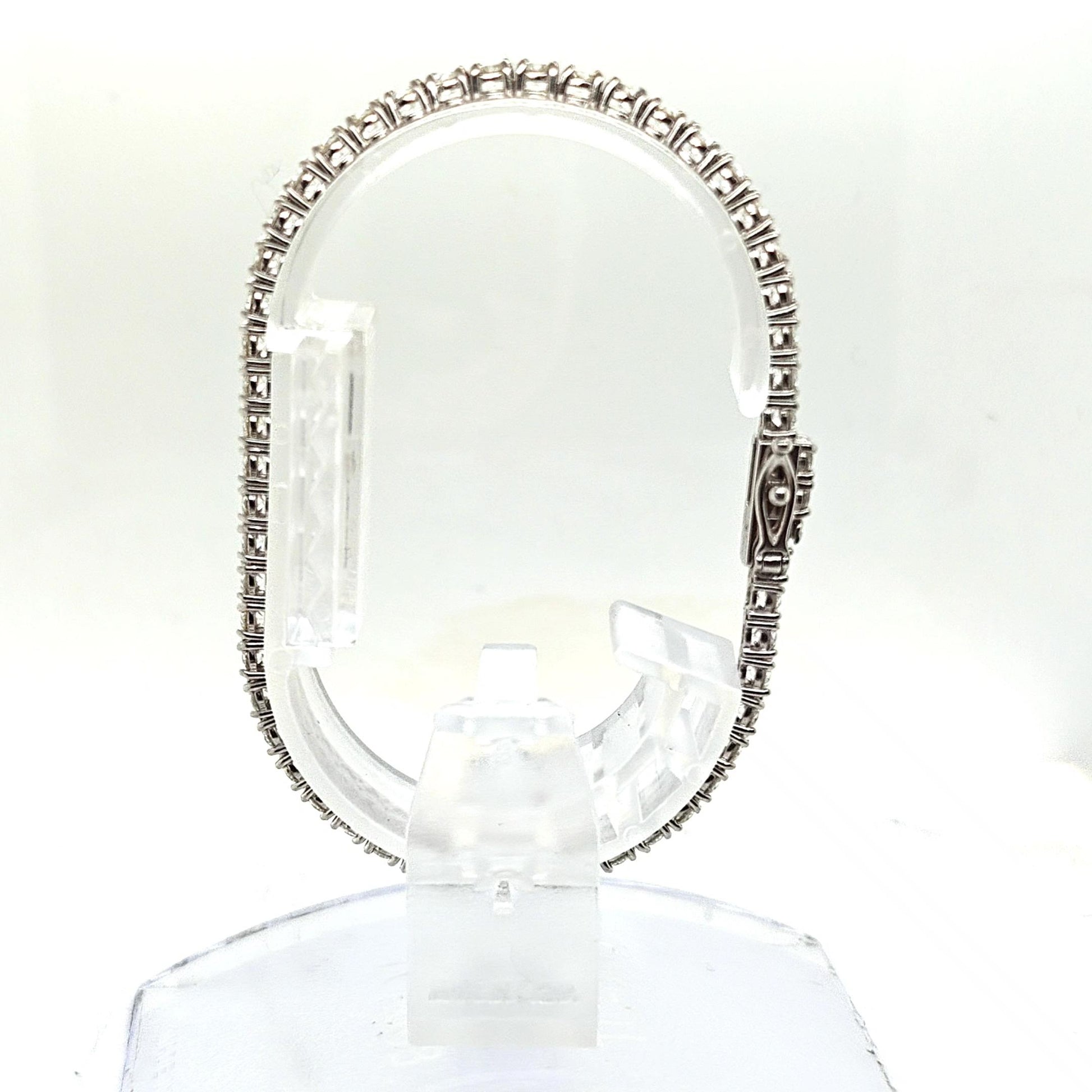 DIAMOND TENNIS BRACELET 5.90CT WHITE GOLD