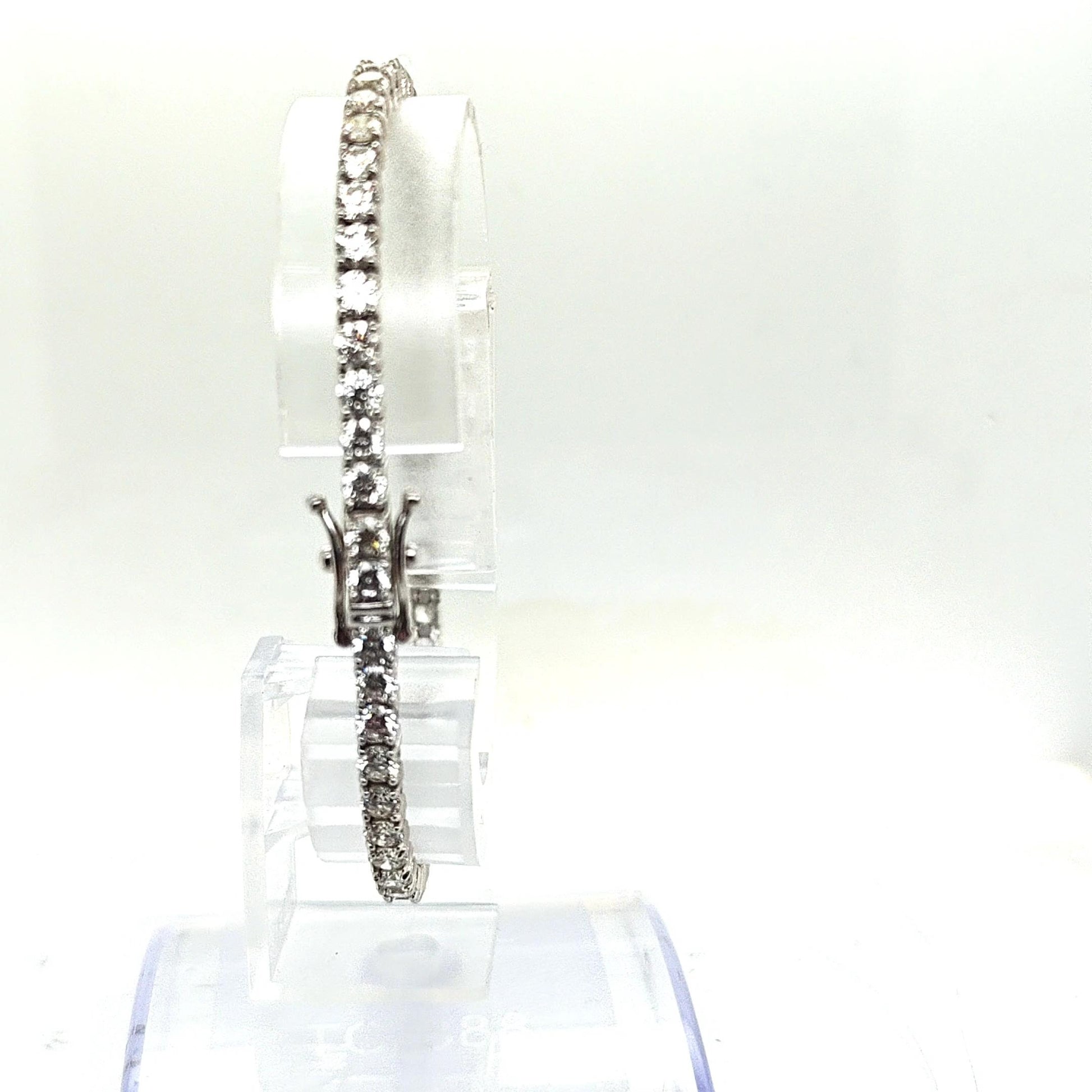 DIAMOND TENNIS BRACELET 5.90CT WHITE GOLD