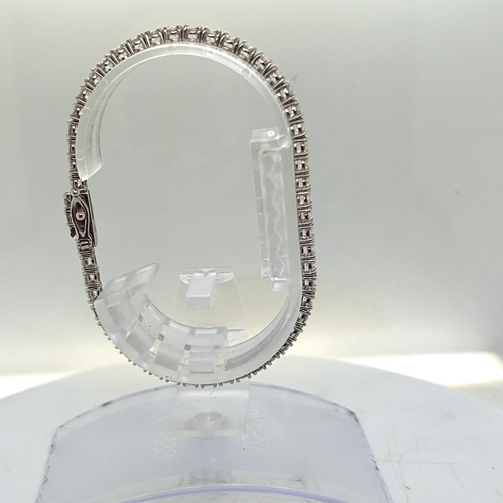 DIAMOND TENNIS BRACELET 5.90CT WHITE GOLD
