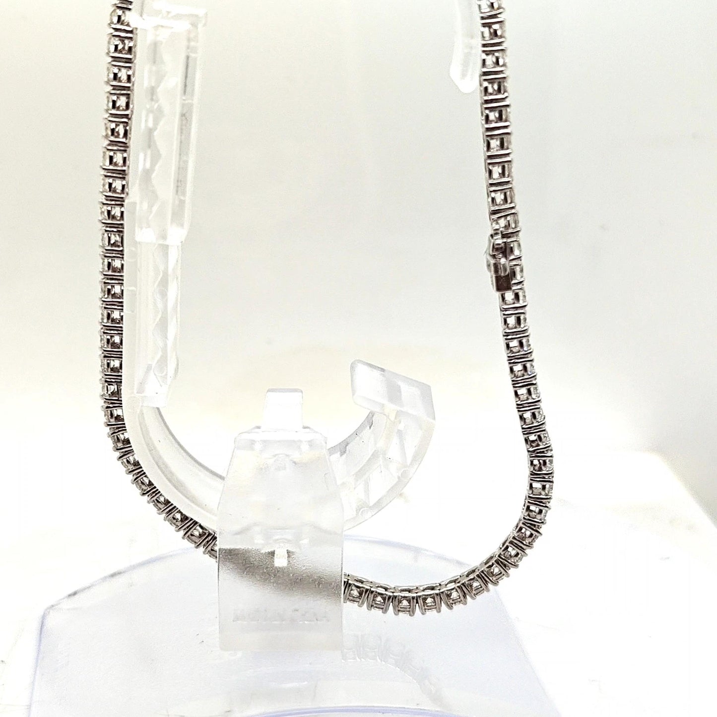 DIAMOND TENNIS ANKLET 6.45CT WHITE GOLD