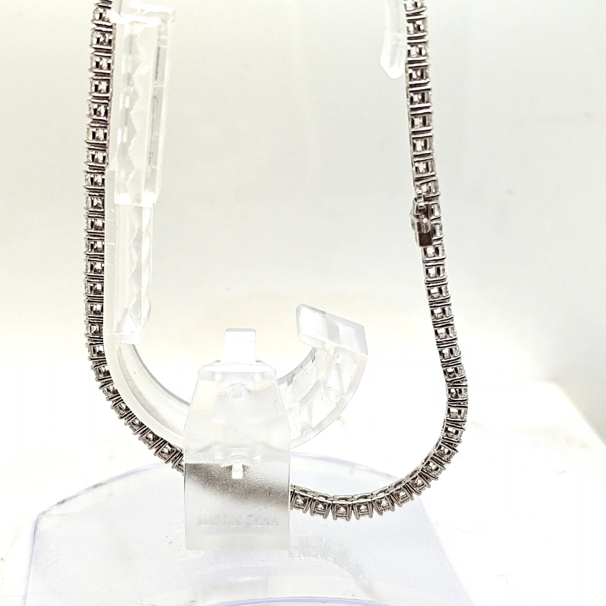 DIAMOND TENNIS ANKLET 6.45CT WHITE GOLD