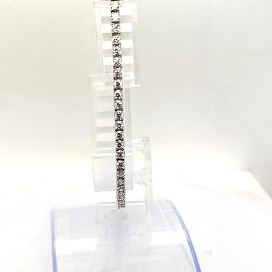 DIAMOND TENNIS ANKLET 6.45CT WHITE GOLD