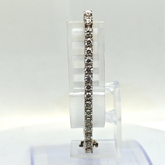 DIAMOND TENNIS BRACELET 4.08CT WHITE GOLD