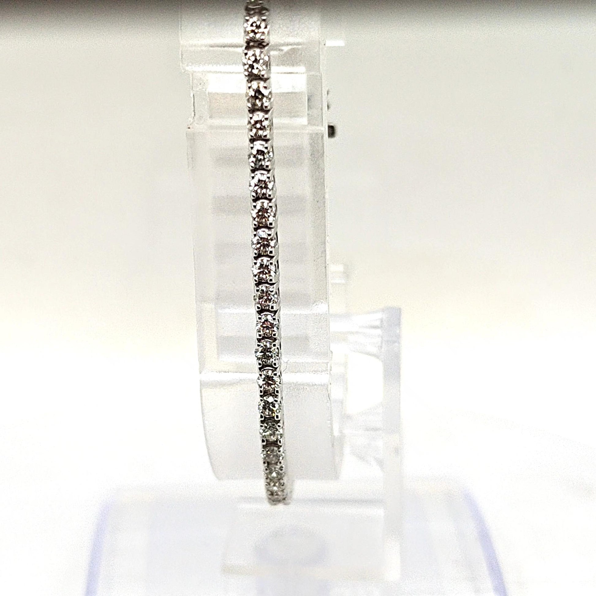 DIAMOND TENNIS BRACELET 3.02CT WHITE GOLD