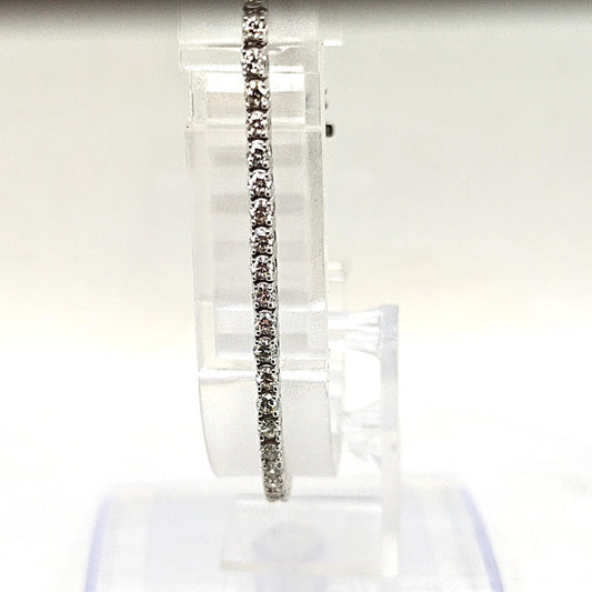 DIAMOND TENNIS BRACELET 3.02CT WHITE GOLD