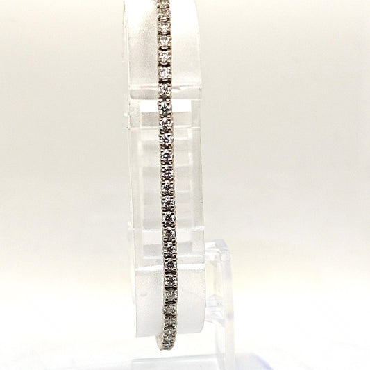 DIAMOND TENNIS BRACELET 3.01CT WHITE GOLD