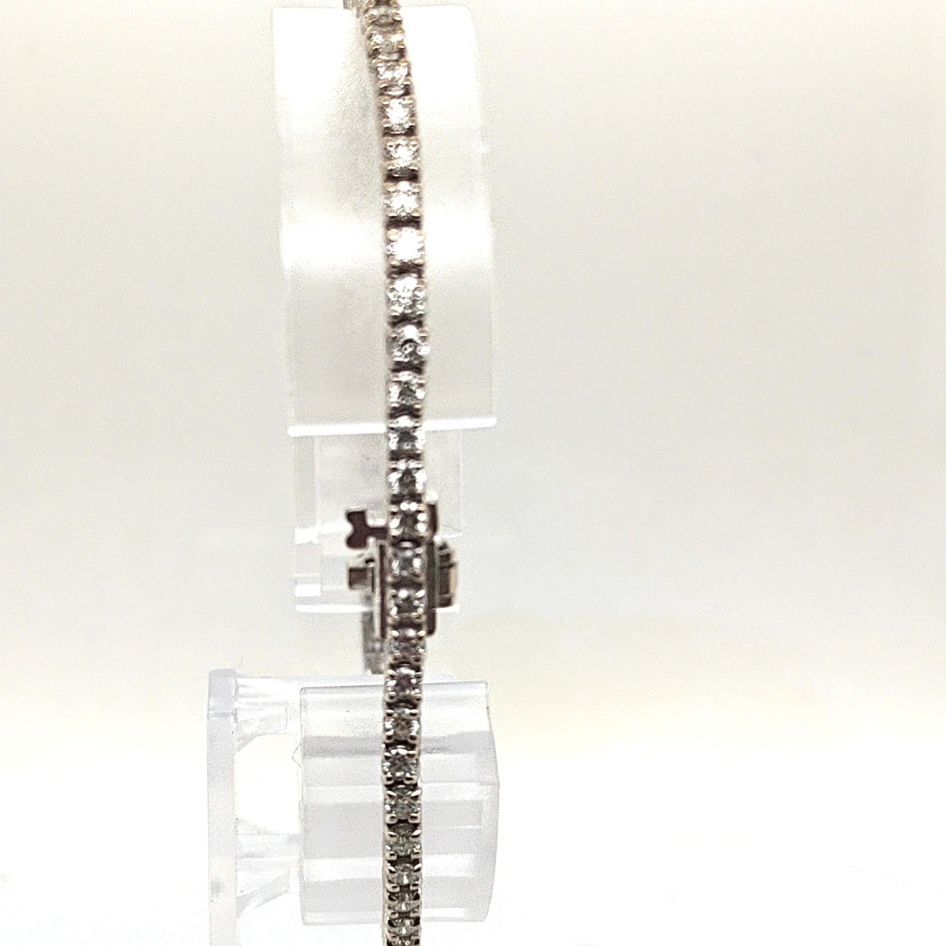 DIAMOND TENNIS BRACELET 3.01CT WHITE GOLD