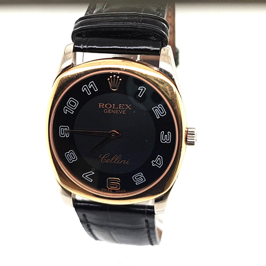 ROLEX CELLINI WHITE AND ROSE GOLD 33MM
