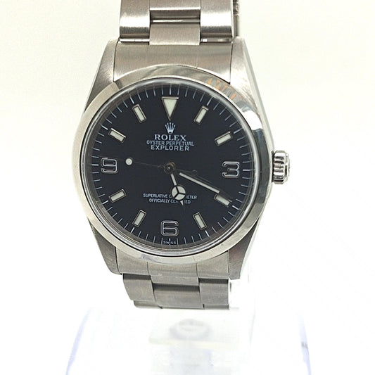 ROLEX EXPLORER 36MM BLACK DIAL STEEL OYSTER BAND