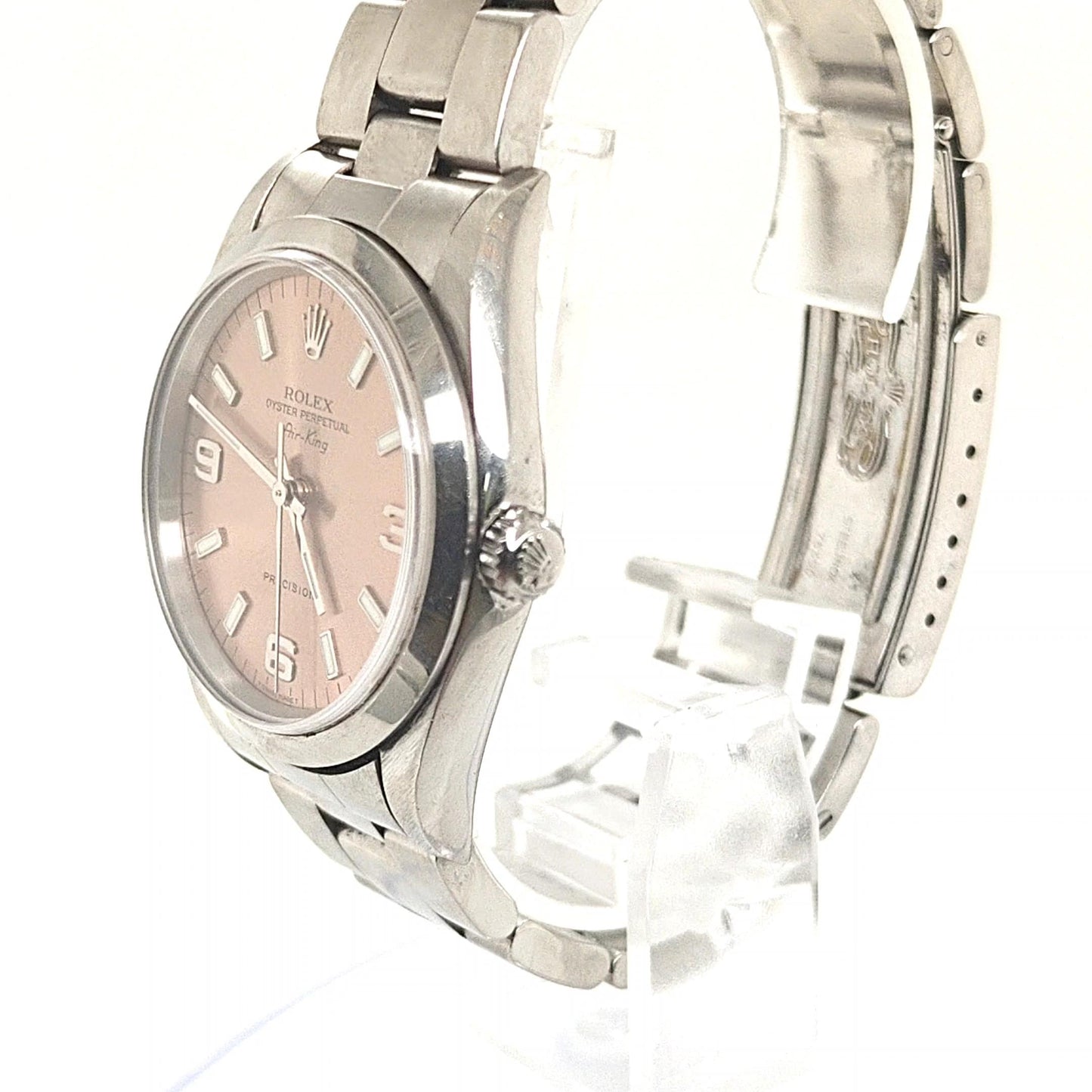 ROLEX AIR-KING SALMON DIAL STEEL OYSTER BRACELET 34MM