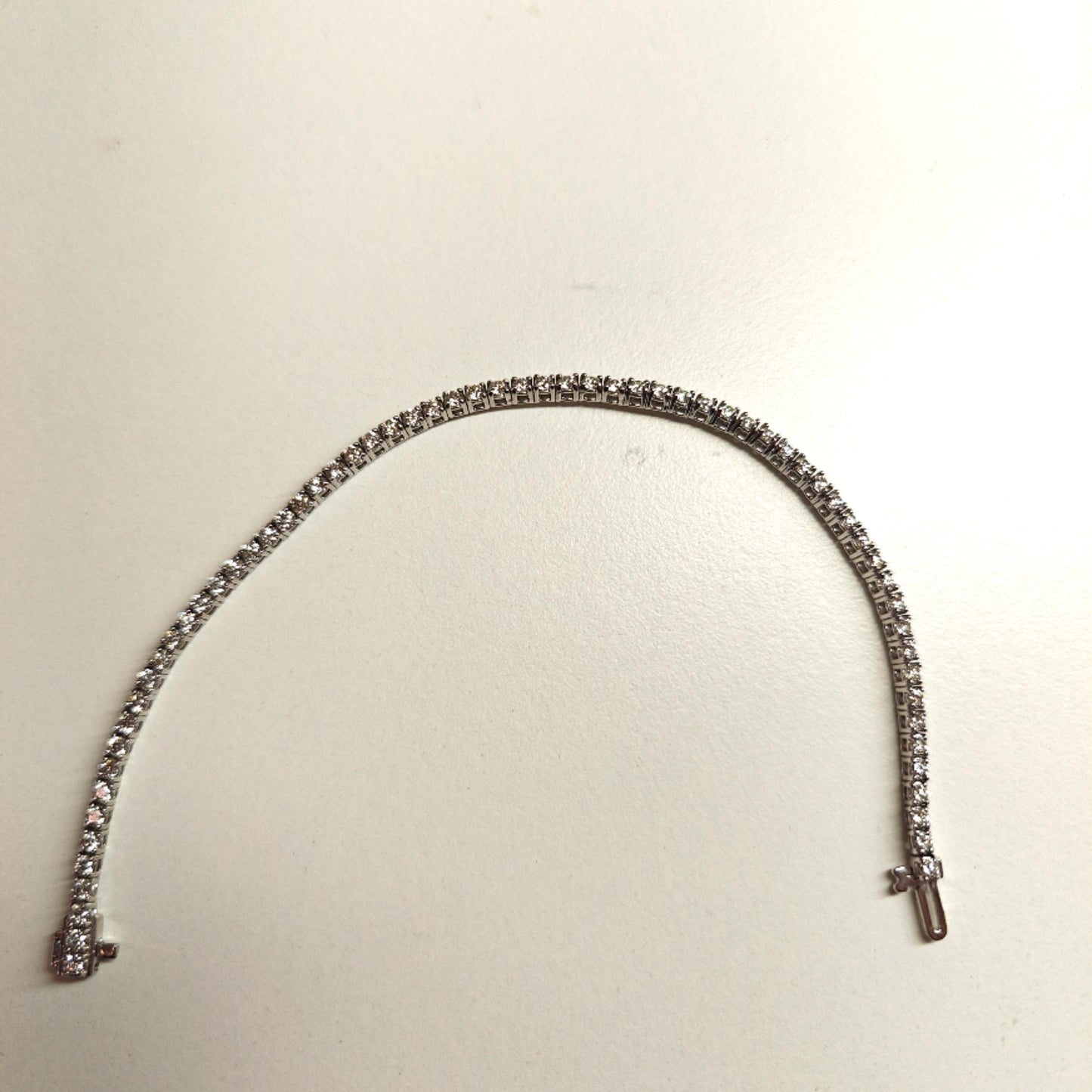 DIAMOND TENNIS BRACELET 3.04CT WHITE GOLD