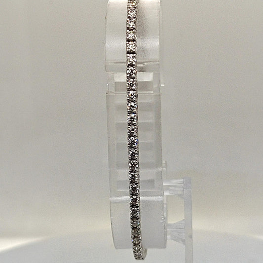 DIAMOND TENNIS BRACELET 3.04CT WHITE GOLD