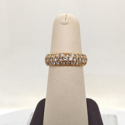 DIAMOND PAVE ETERNITY BAND YELLOW GOLD 2.55CT