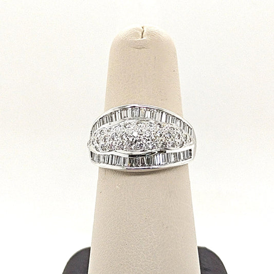 DIAMOND DOME RING 1.77CTW WHITE GOLD