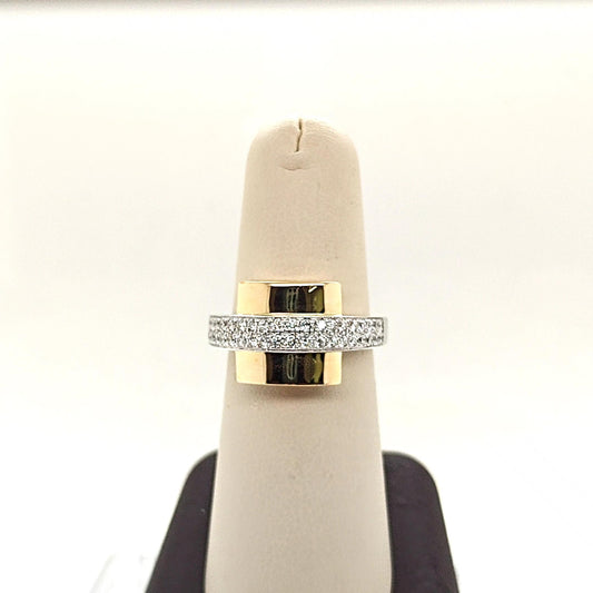 DIAMOND FASHION RING 1.00CT TWO TONE GOLD