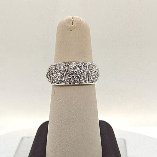 DIAMOND PAVE BAND RING 1.37CT WHITE GOLD