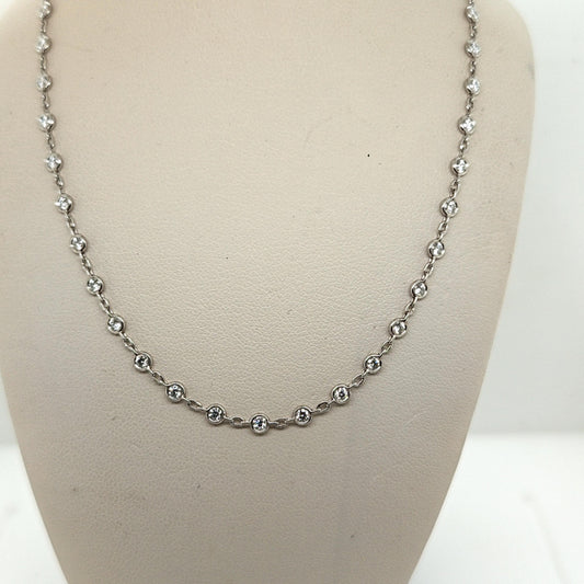 DIAMONDS BY THE YARD NECKLACE BY BEAUDRY 3.05CT PLATINUM