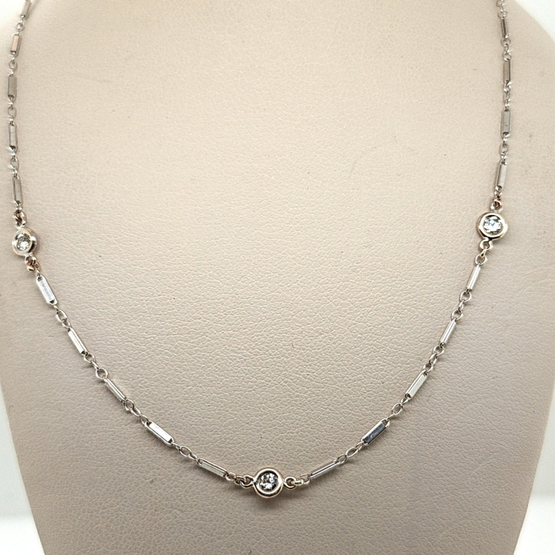 DIAMONDS BY THE YARD NECKLACE 0.90CT WHITE GOLD