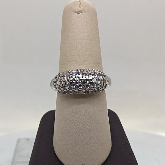 PLATINUM DIAMOND AND PLATINUM BAND RING 2.02CT