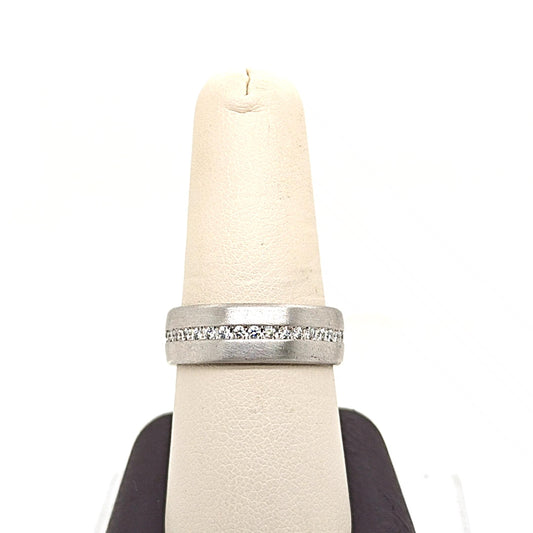DIAMOND WEDDING BAND RING MENS 0.88CT PLATINUM