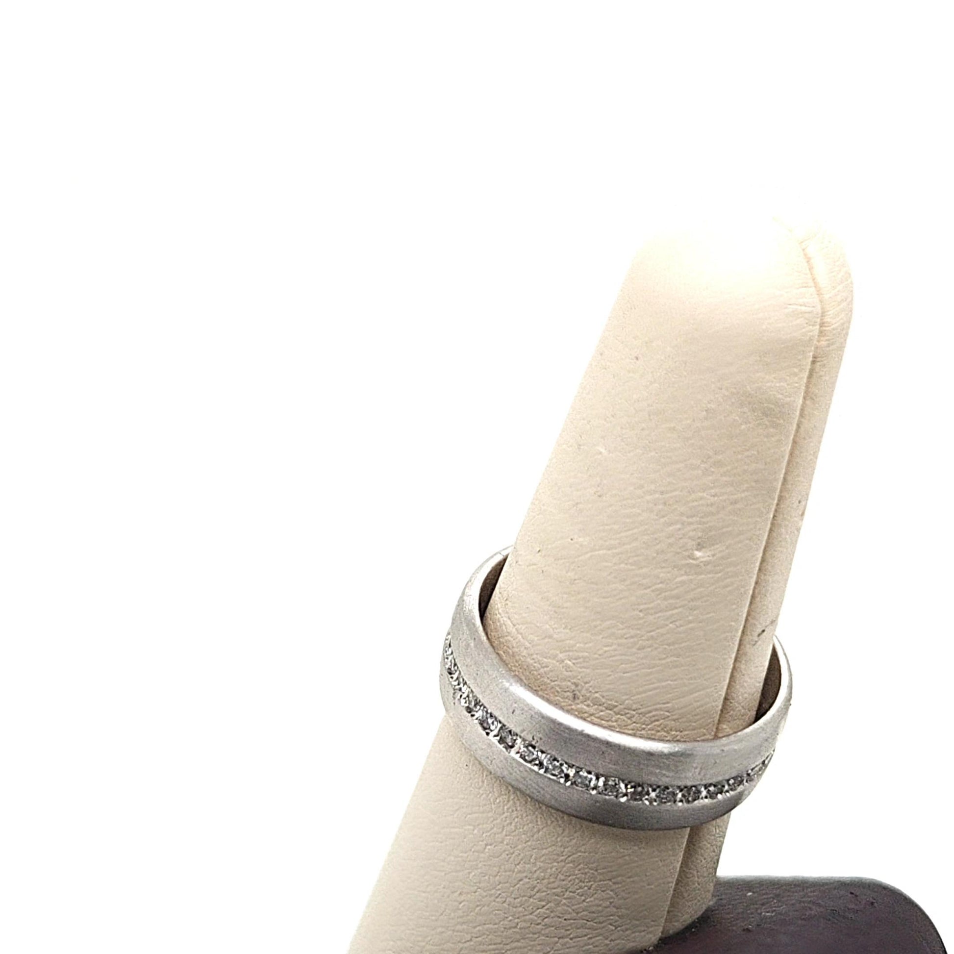 DIAMOND WEDDING BAND RING MENS 0.88CT PLATINUM