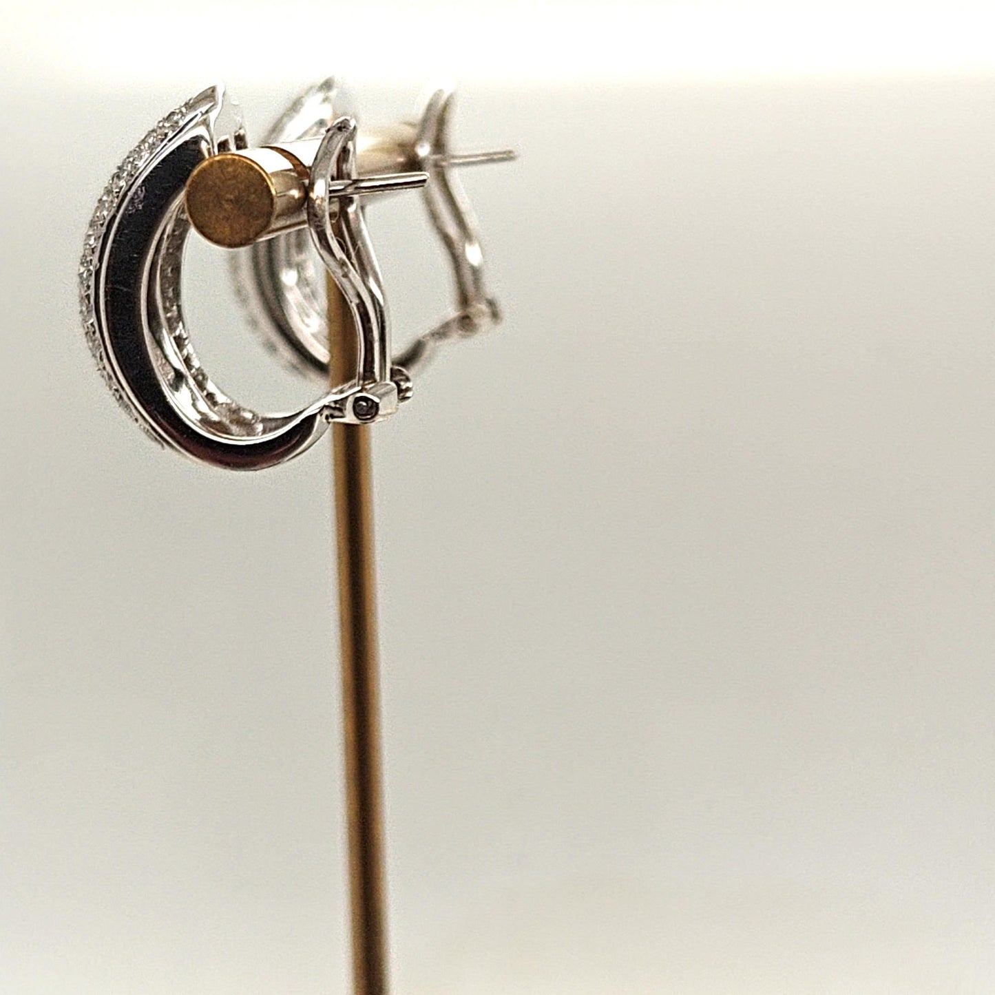DIAMOND EARRINGS BAGUETTE AND ROUND 3.5CT WHITE GOLD