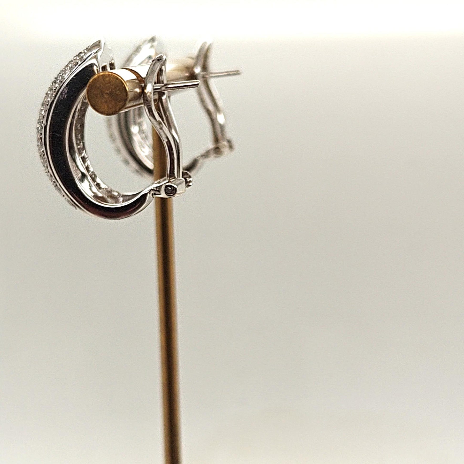 DIAMOND EARRINGS BAGUETTE AND ROUND 3.5CT WHITE GOLD